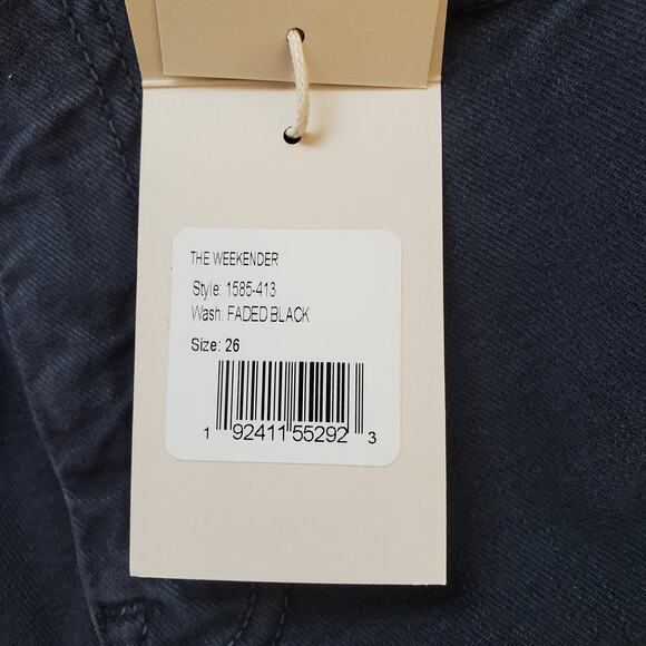 Mother The Weekender Flare Denim Jeans Faded Black Wash Stretch Denim 26 New - Picture 10 of 12